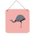 Micasa Rhea Pink Check Wall or Door Hanging Prints6 x 6 in. MI627854